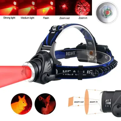Image de Lampe Frontale LED Tactique - Zoomable & Puissante