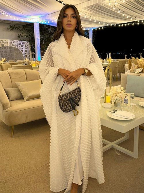 Afbeelding van Elegante Islamitische Abaya Jurk voor Vrouwen - Open Design met Marokkaanse Stijl en Kaftan Details voor Eid en Ramadan