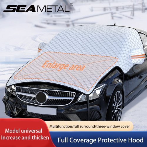 Imagen de Cubierta Universal de Nieve para Parabrisas y Capó de Coche - Protector Anti-Nieve Mejorado para Sedán, SUV y Hatchback