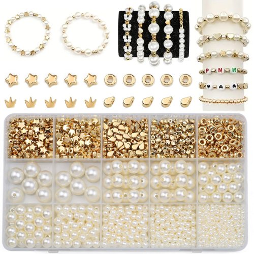Image de Kit Perles Acryliques 1240 pcs - DIY Bijoux