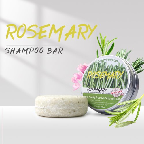 Imagen de Champú Natural de Romero Orgánico Sin Siliconas - Jabón Vegetal que Limpia, Nutre y Controla el Crecimiento del Cabello