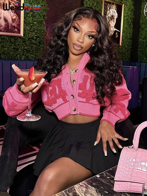 Image of Cozy Y2K-Inspired Women's V-Neck Button-Up Cardigan Sweater – Warm, Stylish Long Sleeve Knit Jumper for Autumn Streetwear