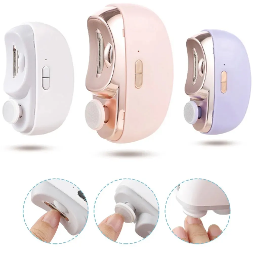 Immagine di Tagliaunghie Elettrico 2 in 1 con Funzione Antispruzzo – Perfetto per Manicure e Pedicure, Ideale per Bambini e Unghie Spesse