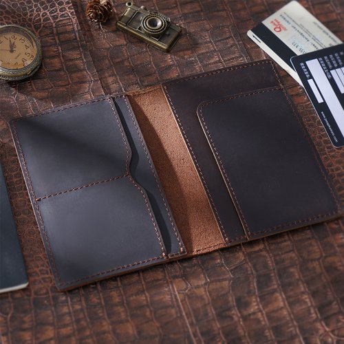 Image de Porte-Passeport Cuir Vintage Homme RFID