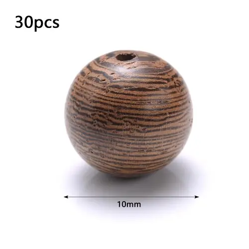 Image de Perles en Bois Naturel 4-50mm - Lot de 1000 Pièces