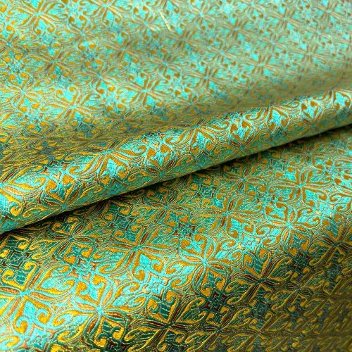 Image de Tissu Jacquard Brocart Fleurs - Élégance & Créativité