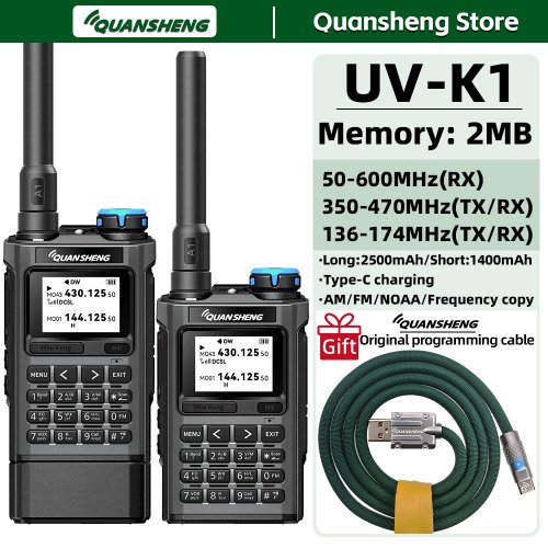 Image of Quansheng UV K1 Mini Walkie Talkie Wireless Set Hunting Camping Long Range Ham Communication Radio K6 Walkier Talkie Transceiver