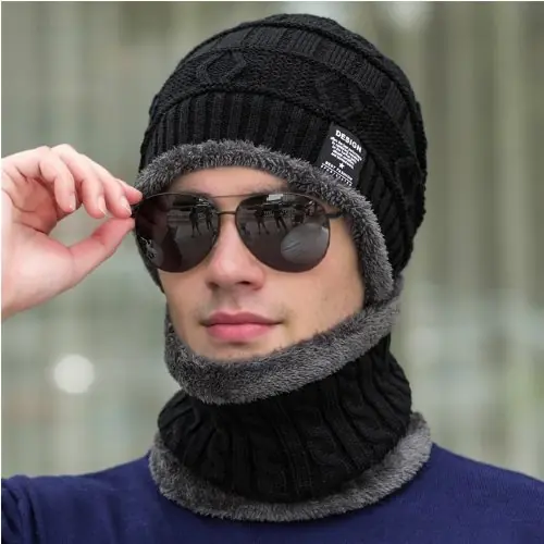Image de Bonnet Hiver Chauffant Unisexe - Peluche Douce & Tricoté