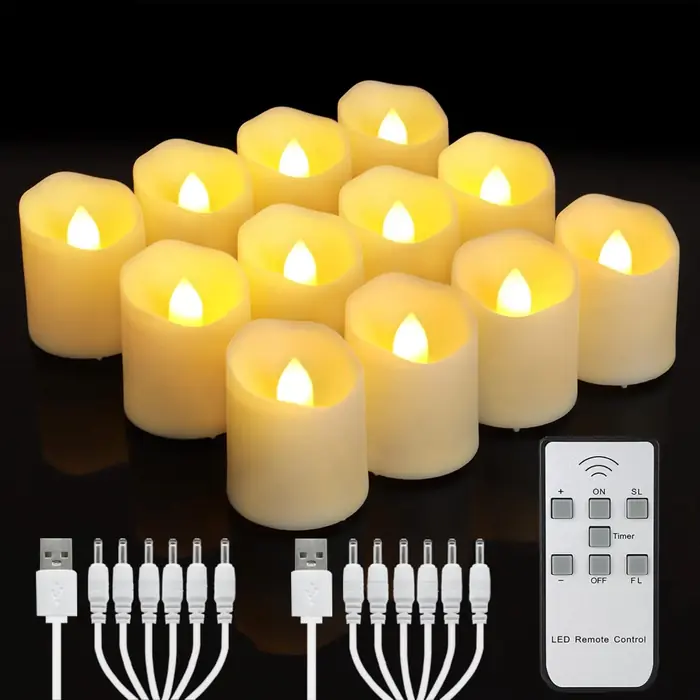 Image de Bougies LED Rechargeables avec Télécommande