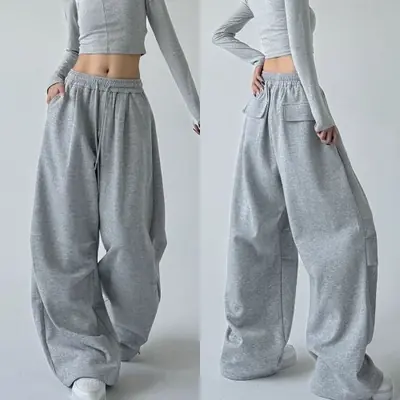 Image de Pantalon Harajuku Y2K à Rayures Contrastées