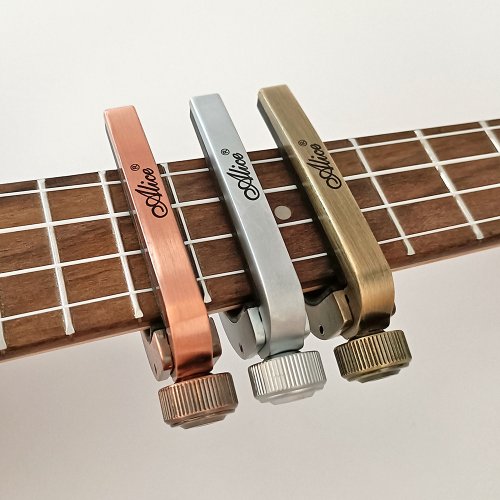 Bild von Verstellbarer Metall-Kapodaster mit Rollmechanismus – Perfekter Schnellwechsel-Tuner für E-Gitarre, Akustikgitarre, Bass, Violine und Ukulele