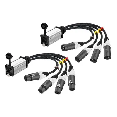 Image de Câble Audio Pro RJ45 vers XLR 4 Canaux - Idéal pour Studio & Scène