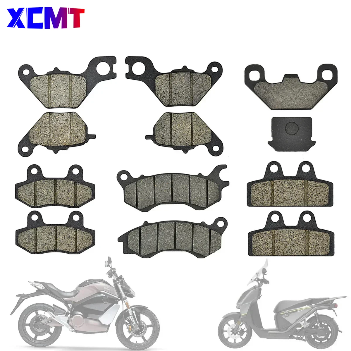 Image of Original XCMT Electric Motorcycle Brake Pads for Super Soco CU1, CU2, CU3, TS, TC Max Pro, TS RU, CU Mini – Front and Rear Replacement Parts