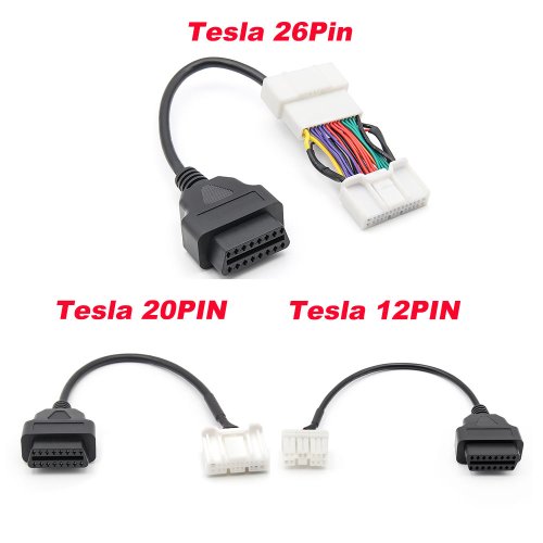 Immagine di Cavo OBD2 per Tesla Model 3 Strumenti diagnostici per auto OBD 12/20/26Pin Maschio Femmina a 16Pin Cavo per Tesla Model Y X Adattatore automatico