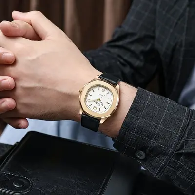 Image de Bracelet Montre Homme Cuir Élégant