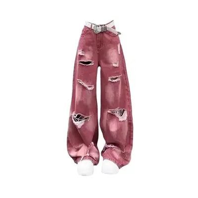 Image de Jeans Cargo Rose Y2K Harajuku Vintage