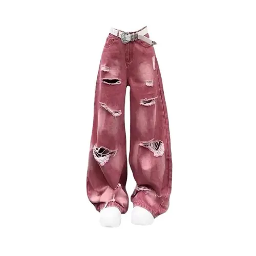 Image de Jeans Cargo Rose Y2K Harajuku Vintage