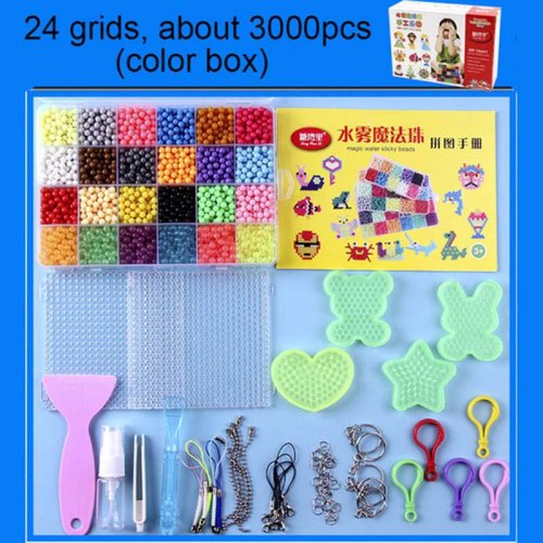 Image of Crystal Water Beads Puzzle Set – 6000-Piece 24-Color DIY Refill Kit for Creative 3D Ball Games & Handmade Magic Toys for Kids
