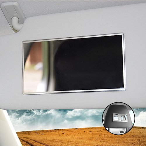 Afbeelding van Auto make-up spiegel auto roestvrij staal draagbare auto zonwering vizier HD spiegels auto-interieur spiegel universele auto-styling