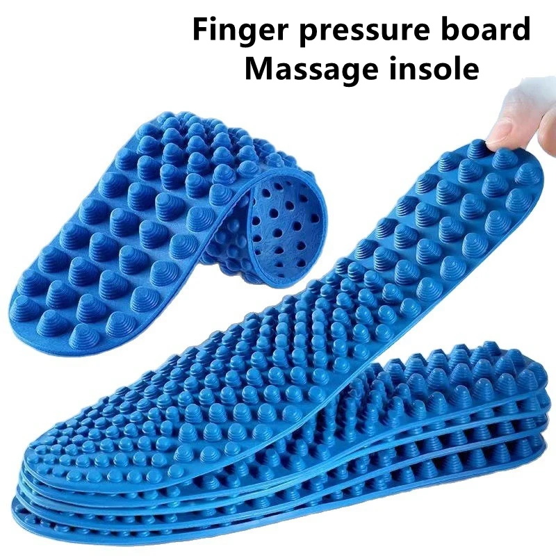 Imagen de Plantilla de masaje con tablero de presión para dedo, plantillas para aliviar la fatiga del pie, almohadillas para zapatos para hombre y mujer, zapatos deportivos informales suaves, 1 par