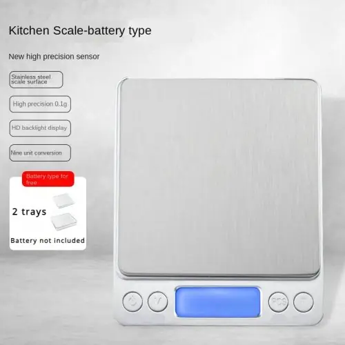Image de Balance de Cuisine Numérique Mini Portable - Précision 0.1g jusqu'à 3000g
