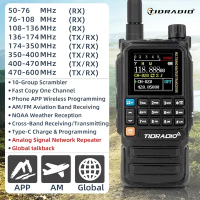 Image de Talkie-Walkie Tidradio H3 Plus - Longue Portée & Bluetooth