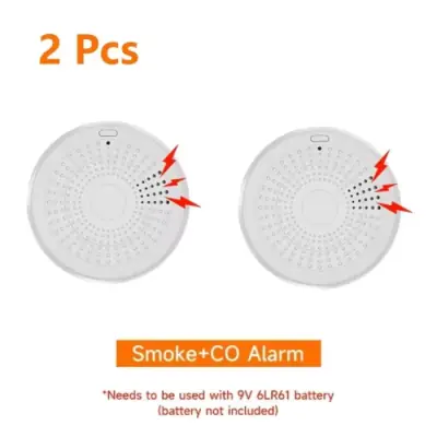 Image de Alarme Smart 2 en 1 : Détecteur de Fumée & CO avec WiFi