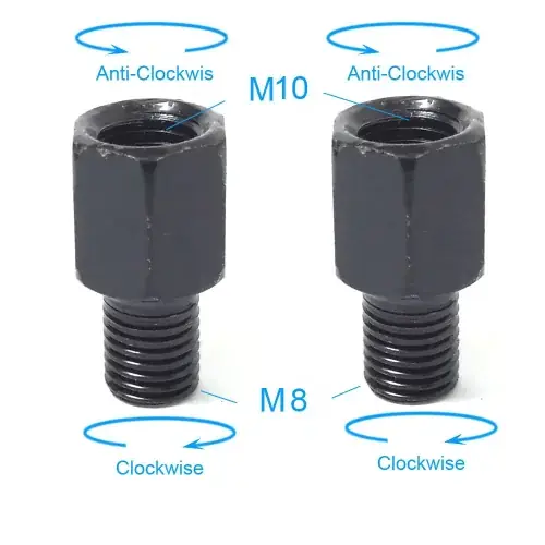 Image de Adaptateurs Rétroviseurs Moto M10/M8 - Noir