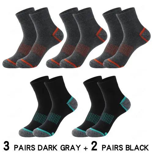 Image de Chaussettes Hommes Coton Respirantes - Lot de 5 Paires