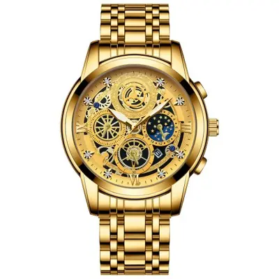 Image de Montre Homme Luxe Quartz - Élégante & Résistante à l'Eau