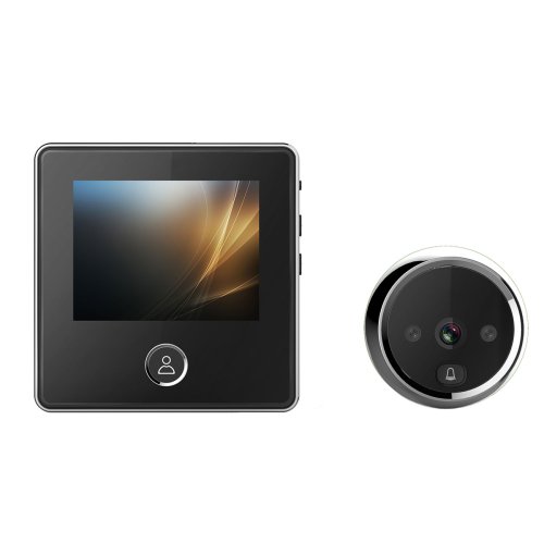 Imagen de Videoportero con Pantalla LCD de 3 Pulgadas, Batería Integrada, Visión HD 720p y Tiempo de Espera Extendido - Timbre Visual con Visor de Mirilla para Hogar