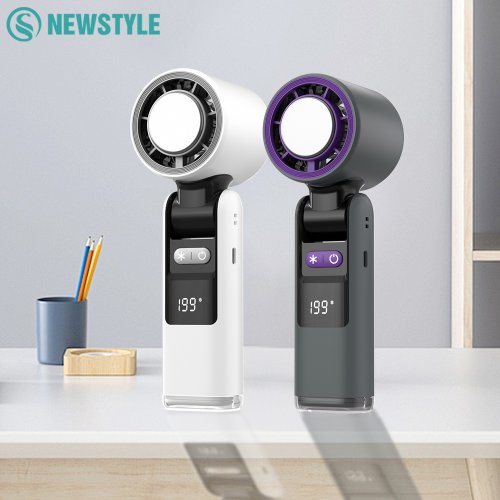 Image of Mini Handheld Turbo Fan Foldable Design 1-199-Speed Wind 4000mAh Rechargeable Digital Display Protable Pocket Fans for Outdoor