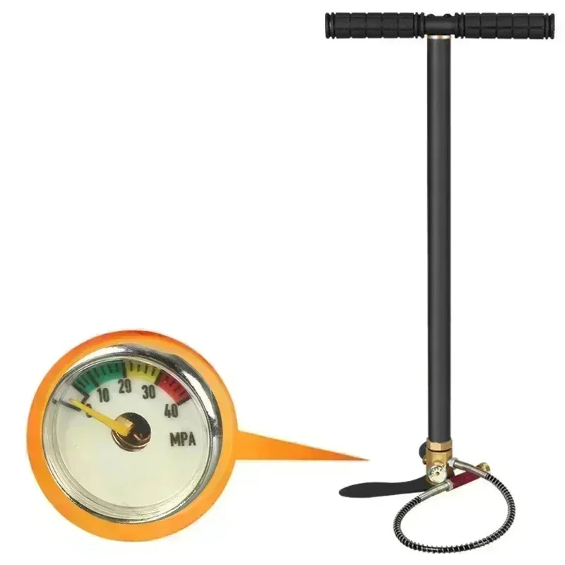 Immagine di 300bar 30mpa 4500psi pompa PCP a 3 stadi per auto bicicletta compressore d'aria ad alta pressione gonfiatore da caccia HPA Tank Diving Inflator