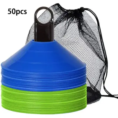 Image de Cônes d'Agilité Football - 50 Pièces avec Sac de Transport