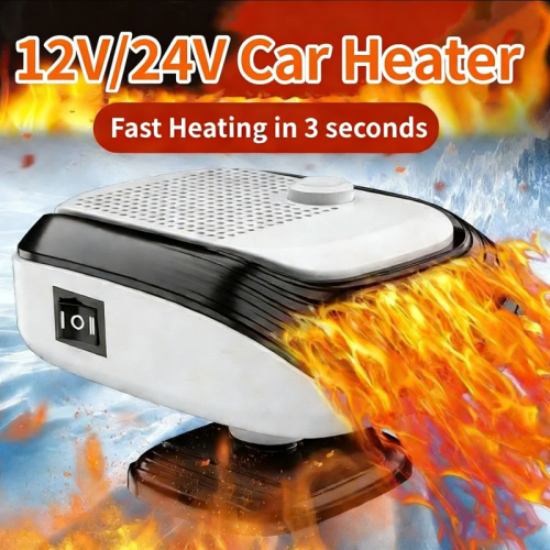 Immagine di Riscaldatore e Sbrinatore per Auto 12V/24V a Riscaldamento Rapido, Doppia Velocità, Sbrinatore Anteriore per Riscaldamento e Antiappannamento Invernale