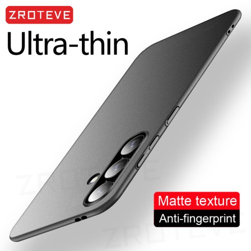 Zdjęcie Eleganckie Etui Slim z Ochroną Antyodpryskową dla Samsung Galaxy S25 Edge, S24, S23 FE, S22 Ultra, S21 Plus, S20 – Cienkie, Szczotkowane PC, Przeciwpotłuczeniowe