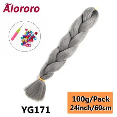 Image de Tresses Afro Ombre 24" - Extensions Synthétiques Jumbo