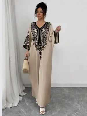 Image de Robe Abaya Élégante pour Femme - Style Musulman & Fêtes