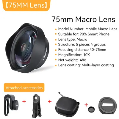 Image de Objectif Macro 10x pour Smartphone - Zoom Ultra Précis