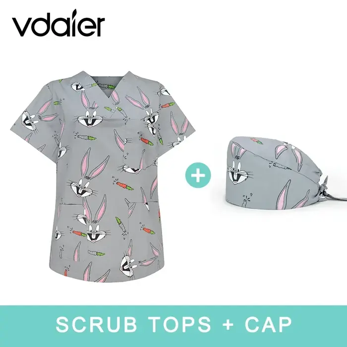 Image de Uniforme Médical Imprimé pour Pédiatrie & Dentisterie