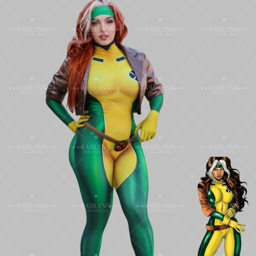 Bild von Anna Marie Rogue Cosplay Anzug – 3D-Druck Zentai Kostüm für Erwachsene