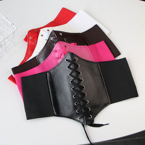 Immagine di Cintura Gotica in Pelle PU – Stile Moda e Definizione del Corpo