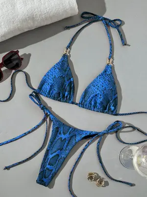 Image de Bikini Serpent Imprimé - Sexy & Élégant