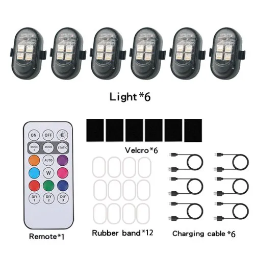 1 stuk afstandsbediening 6 lampen-A