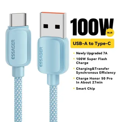 Image de Câble USB-C 100W Charge Rapide pour Téléphones