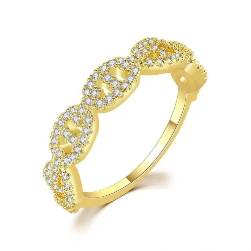 Image de Bague Hip Hop dorée - Style Punk & Empilable