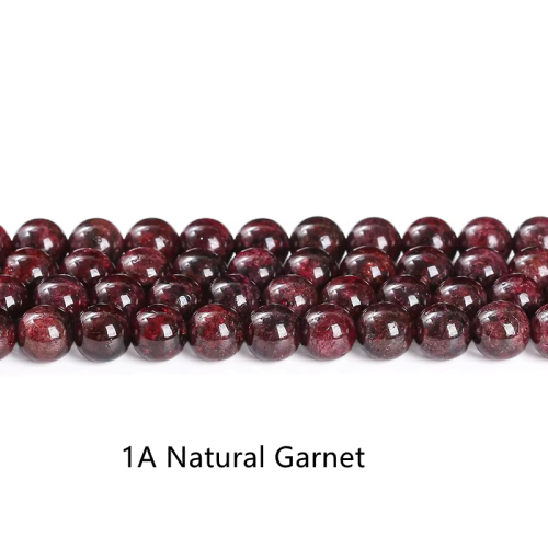 Immagine di Perline di Granato Naturale Rosso Scuro - Ideali per Gioielli Fai Da Te