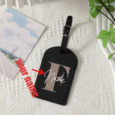 Image de Étiquette de Bagage Personnalisée avec Nom - 26 Lettres