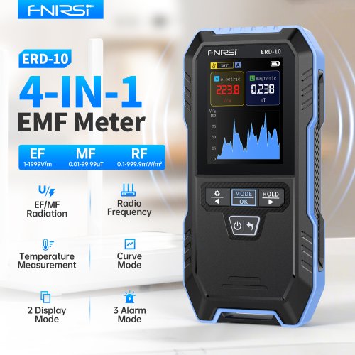 Image de Détecteur EMF 4 en 1 - Mesure Champ Électrique, Magnétique, RF & Température