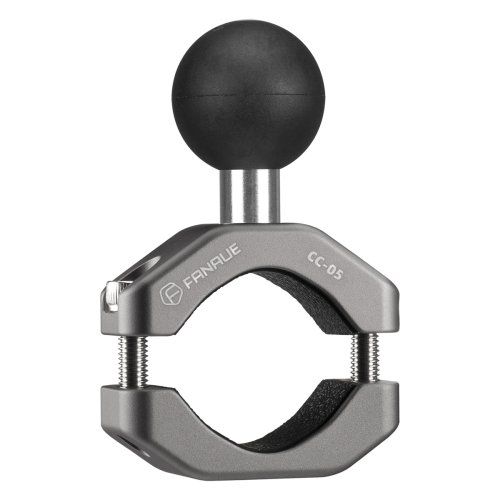 Imagen de Soporte para teléfono para manillar de motocicleta de aleación de aluminio FANAUE, base de extensión de cabeza de bola de 25mm/20mm/17mm, estable y antideslizante
